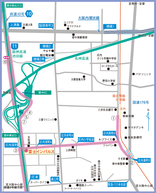大阪ショールームガイドマップ