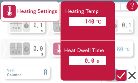 英語仕様：加熱時間設定
画面