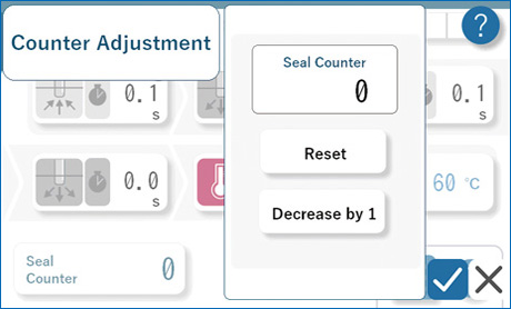 英語仕様：カウンター数表示
画面