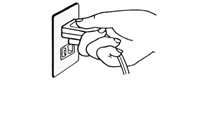 操作方法:コンセントにプラグを差すのイラスト