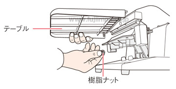 テーブル取り付け解説イラスト