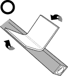 樹脂板加熱後、板を曲げる 良い例